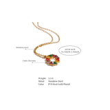 Tessa Rainbow Pendant Necklace – Colorful CZ Sparkle Jewelry Gift | Huna Jewelry