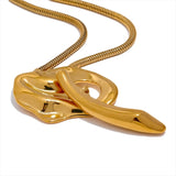 Theodora Textured Pendant Necklace – Sleek Chain & Waterproof Design | Huna Jewelry