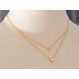 Tinley Heart Pendant Necklace – Double Layered Romantic Jewelry | Huna Jewelry