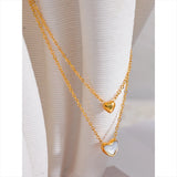 Tinley Heart Pendant Necklace – Double Layered Romantic Jewelry | Huna Jewelry