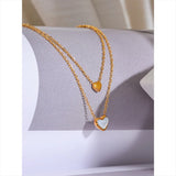 Tinley Heart Pendant Necklace – Double Layered Romantic Jewelry | Huna Jewelry