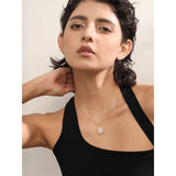 Tracey Pink Oval Pendant Necklace – Vintage Style with Mini Pearls | Huna Jewelry