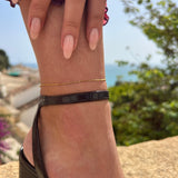 Twisted Gold Anklet Bracelet for Women - Hypoallergenic & Waterproof Jewelry