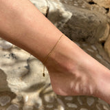 Twisted Gold Anklet Bracelet for Women - Hypoallergenic & Waterproof Jewelry