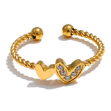 Udela Heart Cuff Ring – Thin Waterproof Minimalist Jewelry | Huna Jewelry