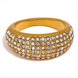 Uma Statement Ring – Chunky Cubic Zirconia Band for Women | Huna Jewelry