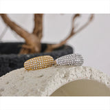 Uma Statement Ring – Chunky Cubic Zirconia Band for Women | Huna Jewelry