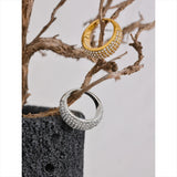 Uma Statement Ring – Chunky Cubic Zirconia Band for Women | Huna Jewelry