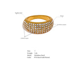 Uma Statement Ring – Chunky Cubic Zirconia Band for Women | Huna Jewelry