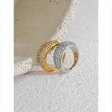 Uma Statement Ring – Chunky Cubic Zirconia Band for Women | Huna Jewelry