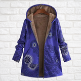 Women's Hooded Fleece Winter Jacket - Stylish Printed Design for Warmth & Comfort in Cold Weather
