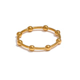 Ursula Beaded Ring – Thin Minimalist Stackable Jewelry for Women | Huna Jewelry