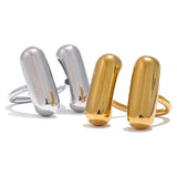 Valarie Cylinder Cuff Ring – Modern Double Band Waterproof Jewelry | Huna Jewelry