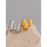 Valarie Cylinder Cuff Ring – Modern Double Band Waterproof Jewelry | Huna Jewelry