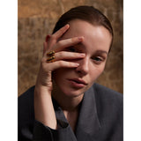 Valarie Cylinder Cuff Ring – Modern Double Band Waterproof Jewelry | Huna Jewelry