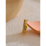 Valentina Enamel Statement Ring – Colorful Polished Band Jewelry | Huna Jewelry