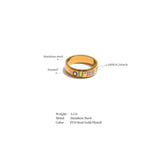 Valentina Enamel Statement Ring – Colorful Polished Band Jewelry | Huna Jewelry