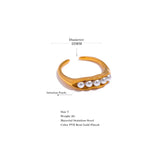Vanessa Pearl Open Cuff Ring – Thin Waterproof Adjustable Jewelry | Huna Jewelry