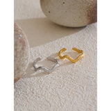 Vienna Wavy Cuff Ring – Textured Minimalist Stackable Jewelry | Huna Jewelry