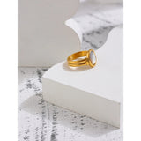 Violeta Shell Ring – Round Natural Statement Jewelry Piece | Huna Jewelry