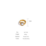 Violeta Shell Ring – Round Natural Statement Jewelry Piece | Huna Jewelry