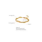 Virginia Vintage Textured Bracelet – Elegant & Minimal Shine | Huna Jewelry