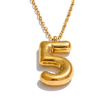 Viviana Number Pendant Necklace – Bold & Water Resistant Jewelry | Huna Jewelry