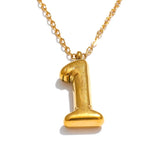 Viviana Number Pendant Necklace – Bold & Water Resistant Jewelry | Huna Jewelry