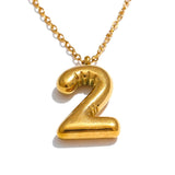 Viviana Number Pendant Necklace – Bold & Water Resistant Jewelry | Huna Jewelry