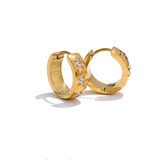 Stella Zirconia Star Hoop Earrings - Elegant & Allergy-Free | Huna Jewelry