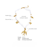 Hilda Swallow Pendant  Lace Necklace – Nature Inspired Dainty Jewelry | Huna Jewelry
