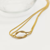 Knot Chain Choker Necklace – Gold-Plated Sterling Silver | Huna Jewelry