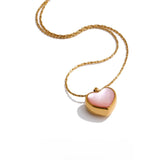 Lala Heart Pendant Necklace – Dainty Pink Romantic Jewelry | Huna Jewelry