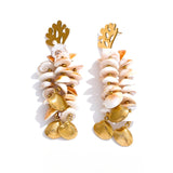 Mara Shell Dangle Earrings – Long Drop Style for Summer Outfits | Huna Jewelry