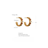Grady Colorful Hoop Earrings – Elegant & Eye-Catching Jewelry | Huna Jewelry