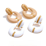 Kennedy Geometric Enamel Drop Earrings – Sleek & Stylish Statement Jewelry | Huna Jewelry