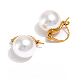 Gillian Pearl Hoop Earrings – Classic & Timeless Jewelry Style | Huna Jewelry