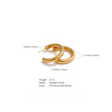 Kendall C-Shape Huggie Hoop Earrings – Daily Chic Stainless Steel Jewelry | Huna Jewelry