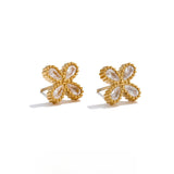 Jude Flower Stud Earrings – Small, Sparkly & Waterproof Jewelry | Huna Jewelry