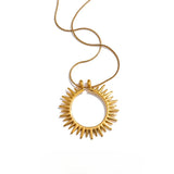 Leandra Sun Charm Pendant – Dainty Gold Necklace for Women | Huna Jewelry
