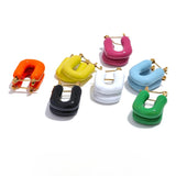 Kathleen Candy Pop Y2K Hoop Earrings – Chunky Enamel Squares in Vibrant Colors | Huna Jewelry