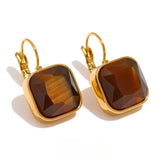 Harlow Opaline Charm Hook Earrings – Vintage Elegance with a Modern Twist | Huna Jewelry