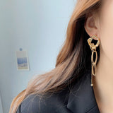 Lava Tassel Earrings – Geometric Statement Jewelry | Huna Jewelry