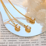 Pearl Pendant Necklace – 18K Gold-Plated Minimalist Jewelry | Huna Jewelry