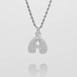Icy Bubble Initial Necklace – 18K Gold-Plated CZ Charm | Huna Jewelry