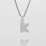 Icy Bubble Initial Necklace – 18K Gold-Plated CZ Charm | Huna Jewelry
