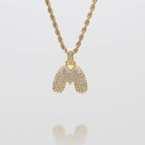 Icy Bubble Initial Necklace – 18K Gold-Plated CZ Charm | Huna Jewelry