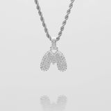Icy Bubble Initial Necklace – 18K Gold-Plated CZ Charm | Huna Jewelry
