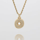Icy Bubble Initial Necklace – 18K Gold-Plated CZ Charm | Huna Jewelry