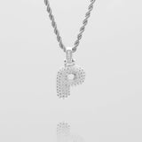 Icy Bubble Initial Necklace – 18K Gold-Plated CZ Charm | Huna Jewelry